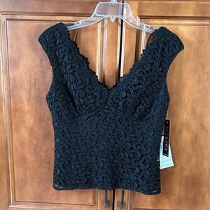NEW Marina Black Lace Top Size M